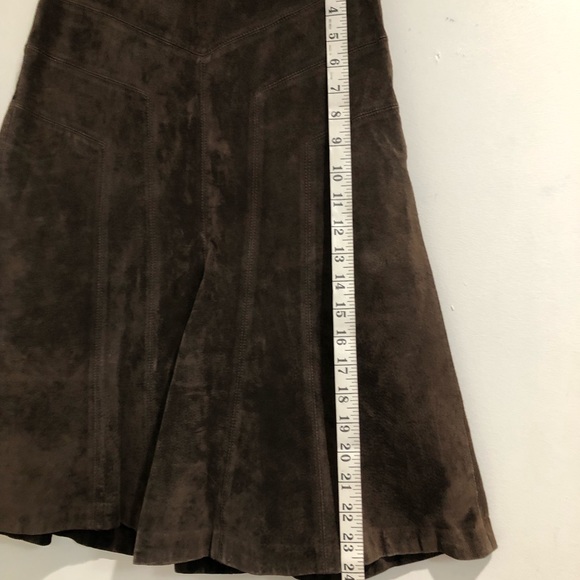 ATL Studio Brown Suede Trumpet Skirt Sz. 0 - Picture 8 of 8